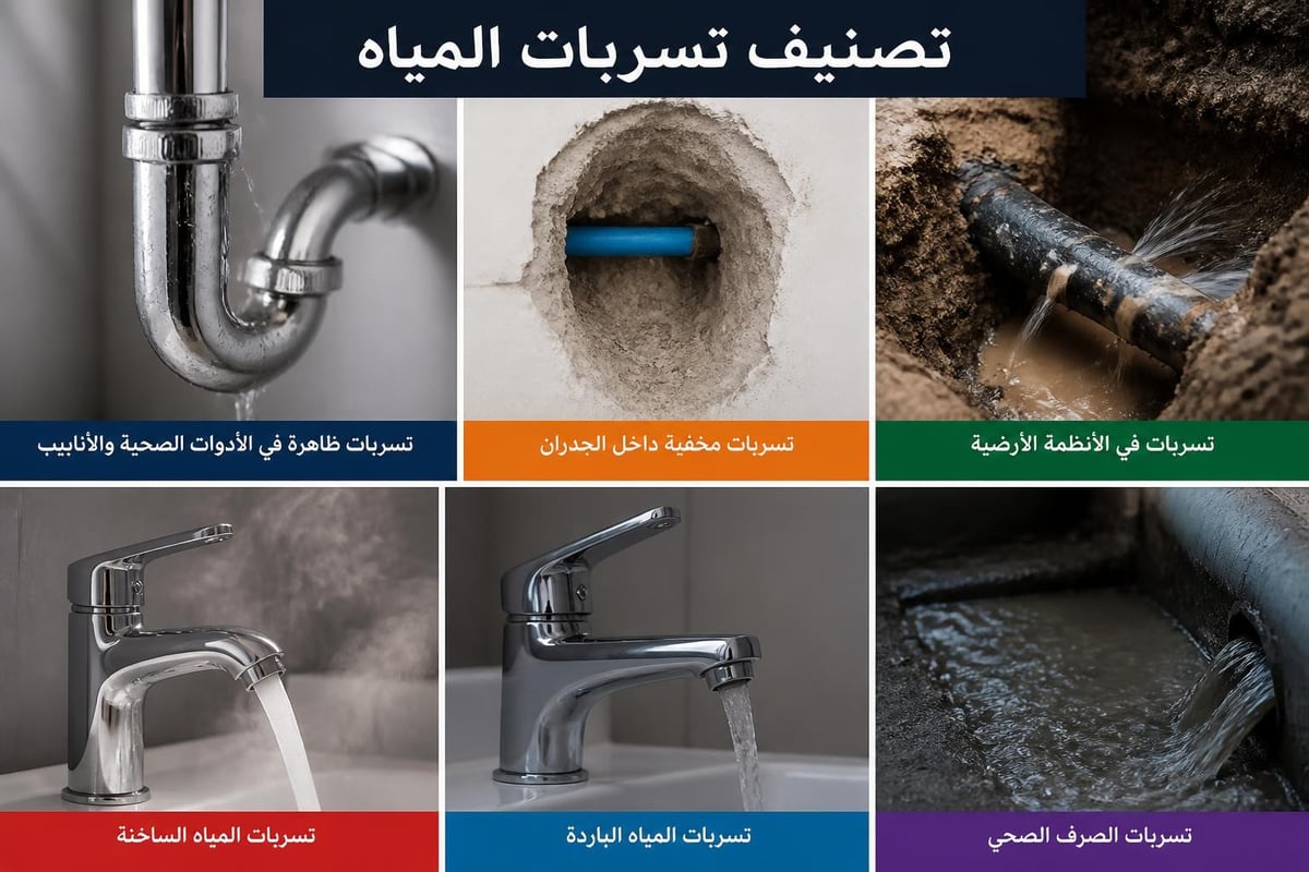 الأسباب المختلفة لتسربات المياه في الحمامات: تآكل المواسير وضعف العزل وتلف الوصلات